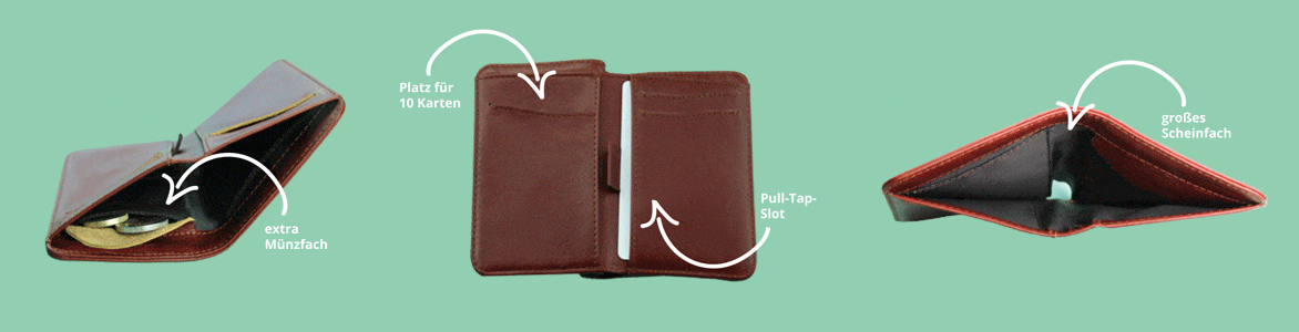 Front Pocket Wallet BULLAZO Geldbörse Hosentasche Slim Wallet